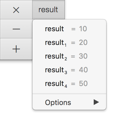 Result Menu From Button