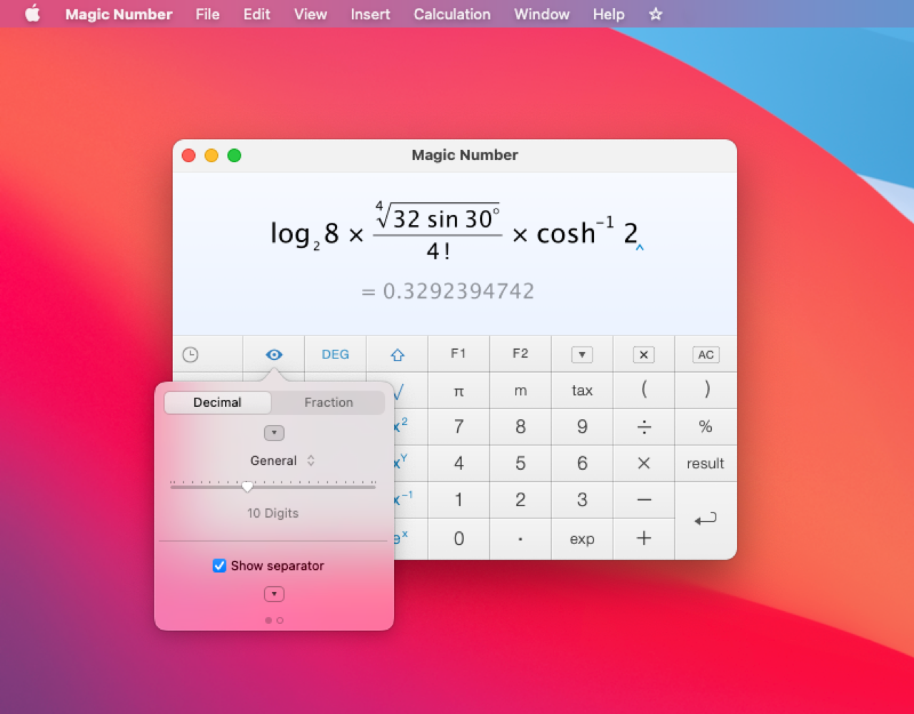 Calculator MacOS 11