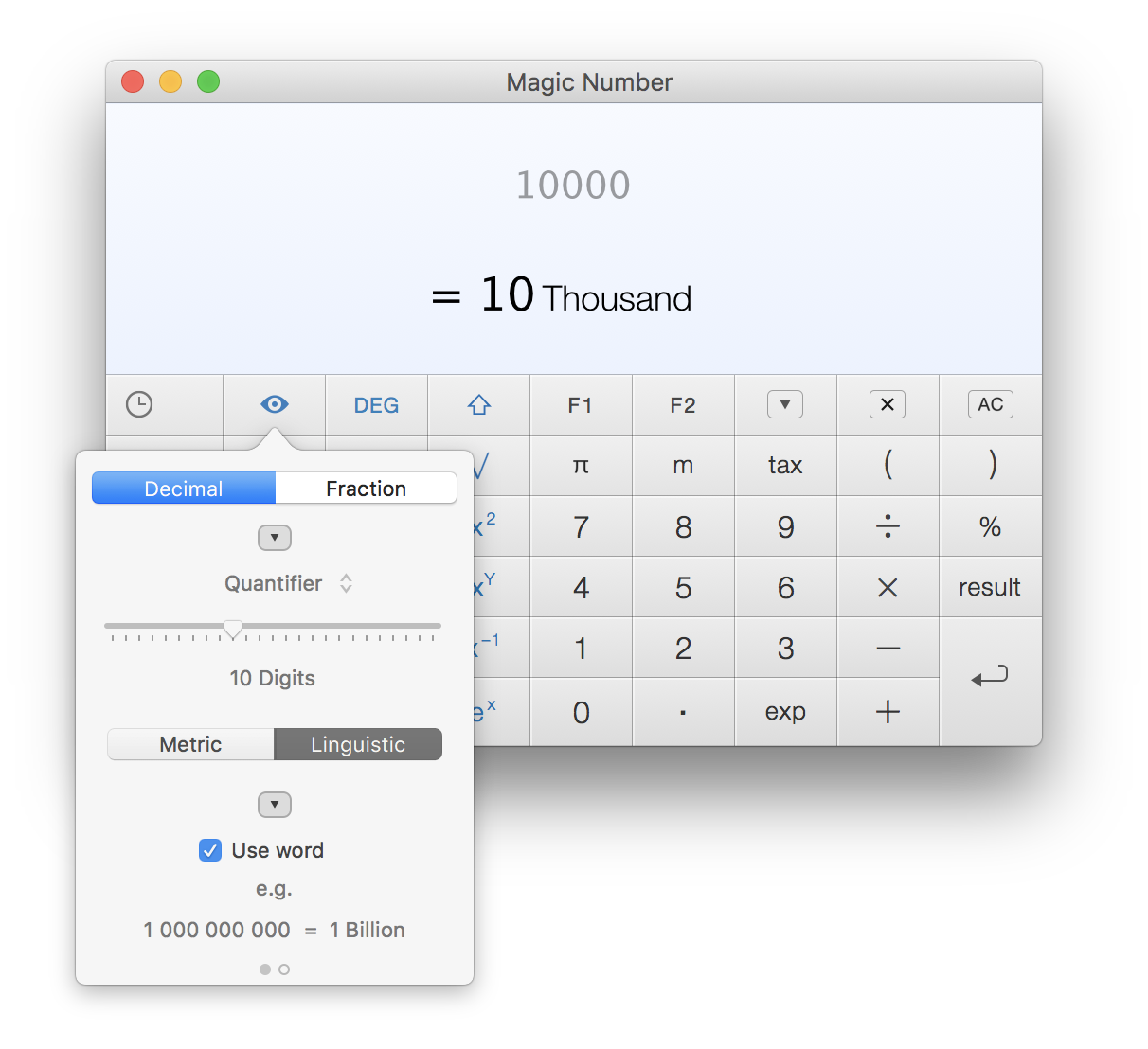 Quantifier Ui English
