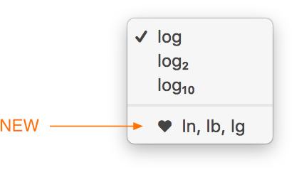 Log Menu Options