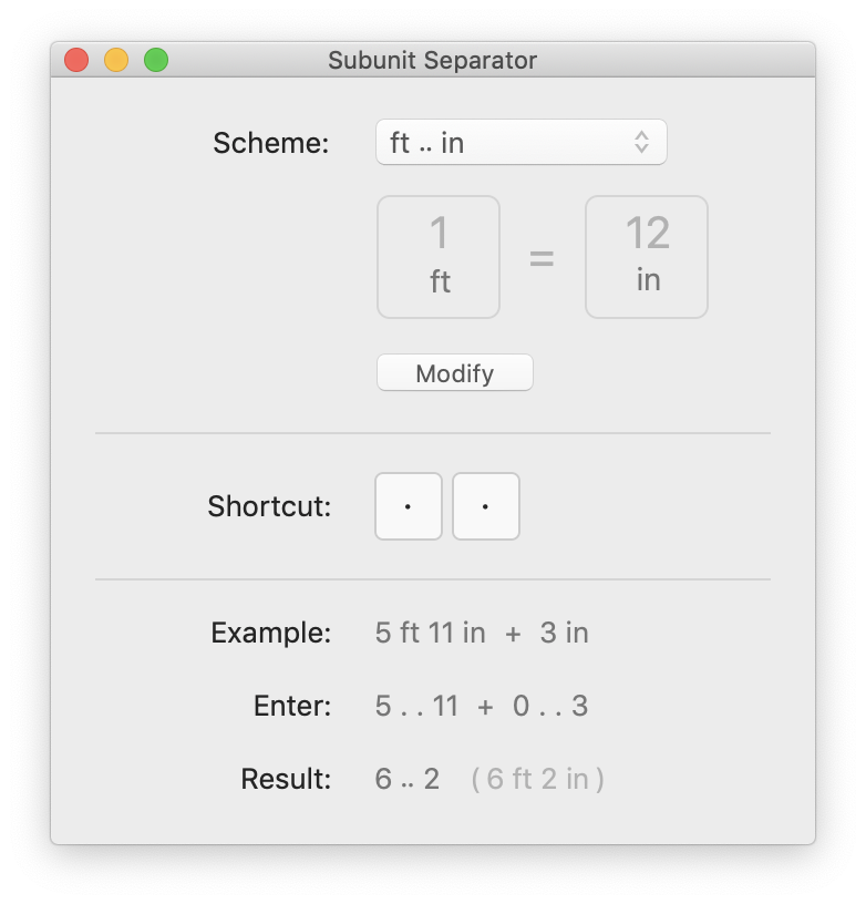 Subunit Options